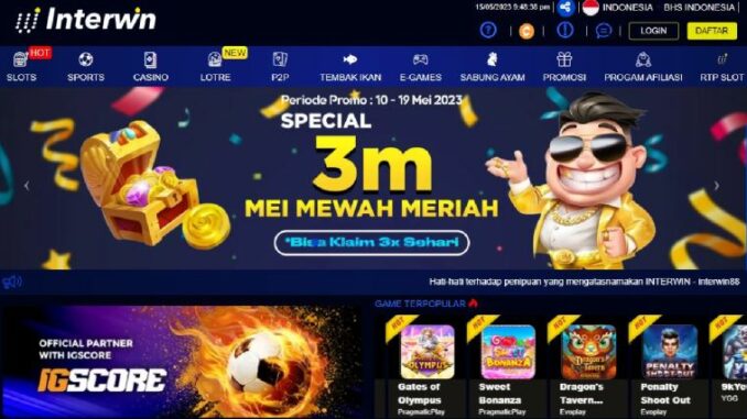 INTERWIN BONUS NEW MEMBER SLOT 100% INTERWIN BONUS NEW MEMBER SLOT 100%