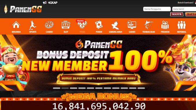 PANENGG BONUS SLOT NEW MEMBER 100%