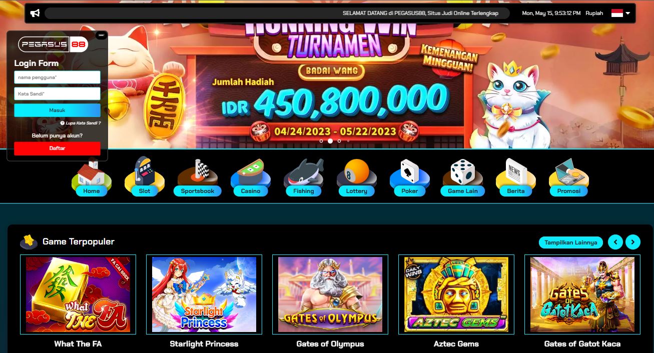 PEGASUS88 BONUS SLOT NEW MEMBER 100%