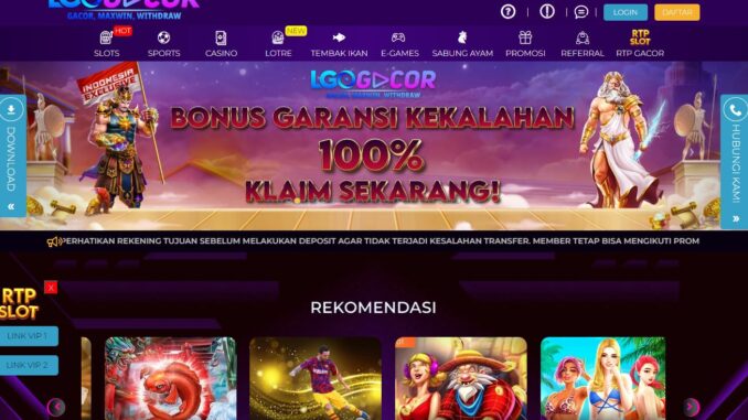 LGOGACOR BONUS SLOT MEMBER BARU 200% LGOGACOR BONUS SLOT MEMBER BARU 200%