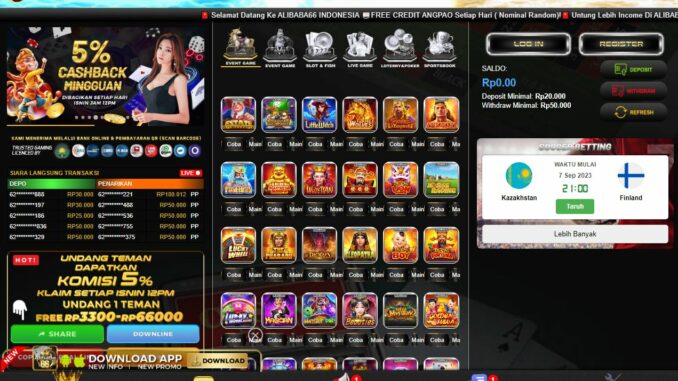 ALIBABA66 Freebet Gratis Rp 20.000 Tanpa Deposit ALIBABA66 Freebet Gratis Rp 20.000 Tanpa Deposit