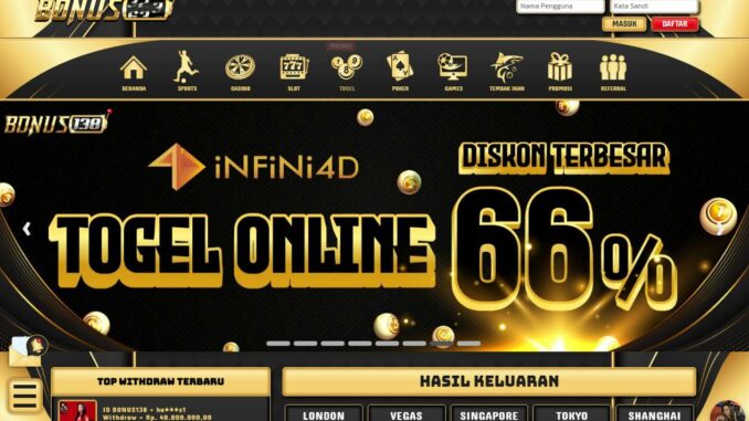 BONUS138 Freebet Gratis Rp 10.000 Tanpa Deposit BONUS138 Freebet Gratis Rp 10.000 Tanpa Deposit