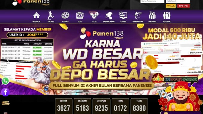 PANEN138 Freebet Gratis Rp 10.000 Tanpa Deposit PANEN138 Freebet Gratis Rp 10.000 Tanpa Deposit