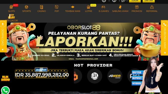 OBORSLOT88 BONUS SLOT MEMBER BARU 100% OBORSLOT88 BONUS SLOT MEMBER BARU 100%