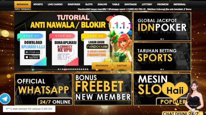 Pandora188 Freebet Gratis Rp 20.000 Tanpa Deposit