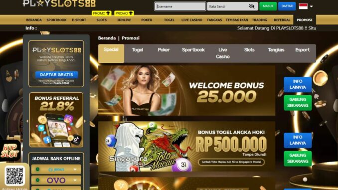 Playslots88 Freebet Gratis Rp 10.000 Tanpa Deposit Playslots88 Freebet Gratis Rp 10.000 Tanpa Deposit