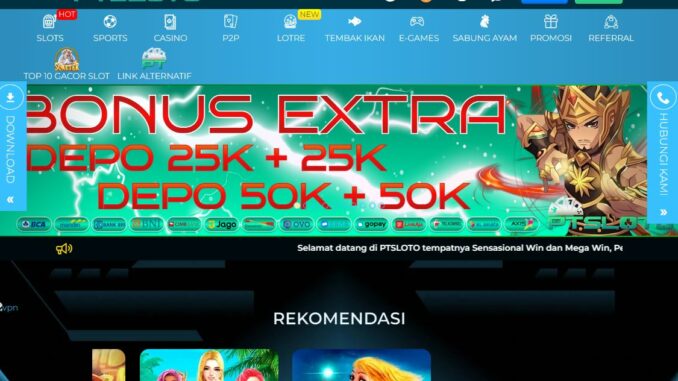 PTSLOTO Freebet Gratis Rp 10.000 Tanpa Deposit