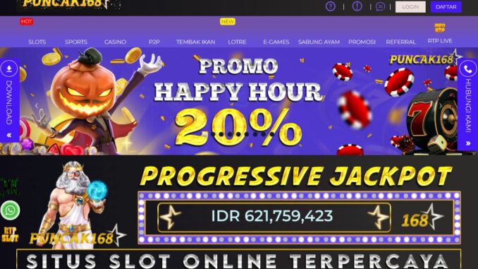 PUNCAK168 BONUS SLOT MEMBER BARU 20% PUNCAK168 BONUS SLOT MEMBER BARU 20%